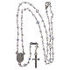 Rosary in 800 silver with transparent crystals s4
