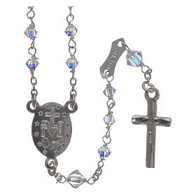 Rosary of 800 silver with transparent crystals