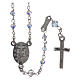 Rosary of 800 silver with transparent crystals s2