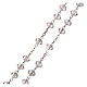 Crystal rosary white beads 4x6 mm with 925 silver chain s3