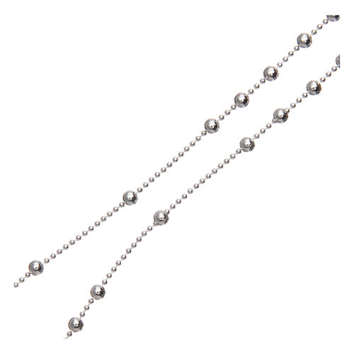 Rosary in 925 silver with round 2mm beads 3
