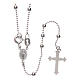 Rosary in 925 silver with round 2mm beads s1