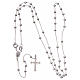 Rosary in 925 silver with round 2mm beads s4