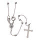 Rosary with round beads of 925 silver 2 mm s2