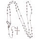 Rosary with round beads of 925 silver 2 mm s4