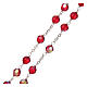 Rosary in faceted crystal and red 925 silver 6mm beads s3