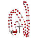 Crystal rosary red faceted beads 6 mm 925 silver s4
