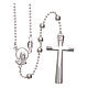 Rosary in 925 silver with round 4mm beads s1