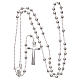 Rosary in 925 silver with round 4mm beads s4