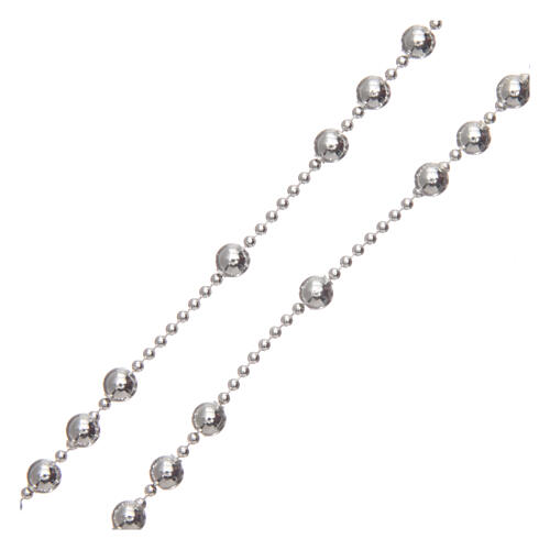 Rosary 925 silver round beads 4 mm 3