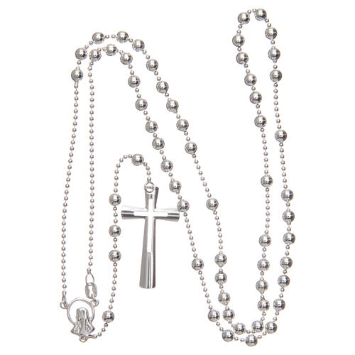 Rosary 925 silver round beads 4 mm 4