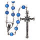 Rosary bleu agate 6 mm 925 silver chain s1