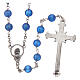 Rosary bleu agate 6 mm 925 silver chain s2