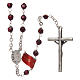 Rosary in real garnet with thread in 925 silver diameter 5 mm s2