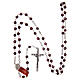 Rosary with real garnet beads 5 mm 925 silver chain s4