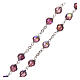 Crystal rosary faceted beads 6 mm amethyst color 925 silver s3