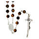Rosary in tiger's eye with thread in 925 silver diameter 6 mm s2