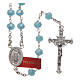 Rosario cristal opaco 6 mm engarce de plata 925 s1