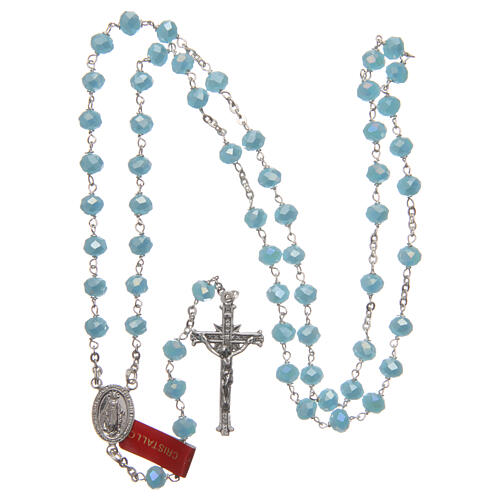 Crystal rosary with matte beads 6 mm 925 silver chain 4
