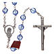 Rosary in faceted light blue crystal and 925 silver s2