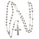Rosary in 925 silver with round 4mm beads s4