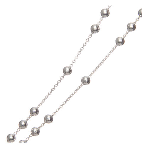 Rosary with round beads 925 silver 4 mm 3