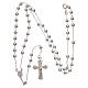 Rosary with round beads 925 silver 4 mm s4
