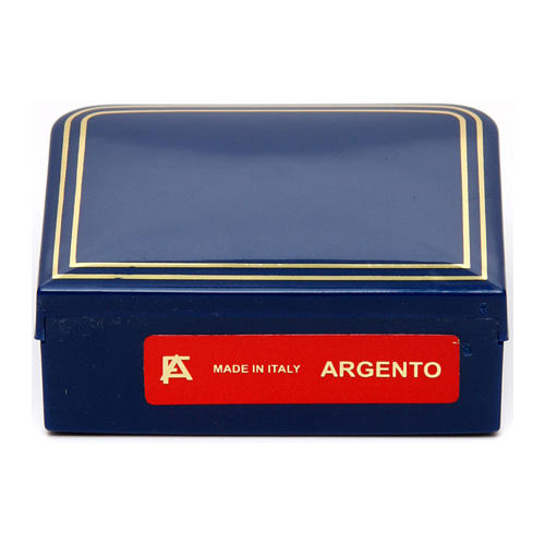 Rosenkranz Silber 925 und blauen Kristallperlen von 6mm 5