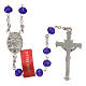 Rosary in blue crystal with 925 silver thread 6mm beads s2