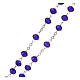 Rosary in blue crystal with 925 silver thread 6mm beads s3