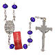 Crystal rosary blue beads 6 mm 925 silver chain s2