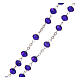 Crystal rosary blue beads 6 mm 925 silver chain s3