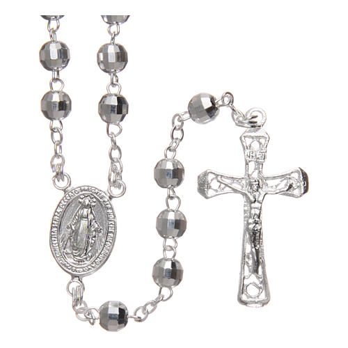 Rosary in 925 silver with 5mm beads 1