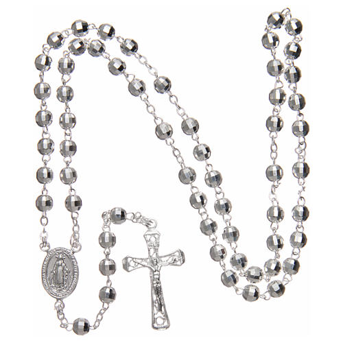 Rosary in 925 silver with 5mm beads 4