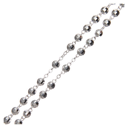 Silver rosary faceted beads 5 mm 3