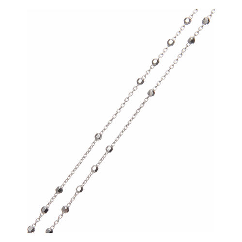 Rosary in 925 silver with faceted 2mm beads 3