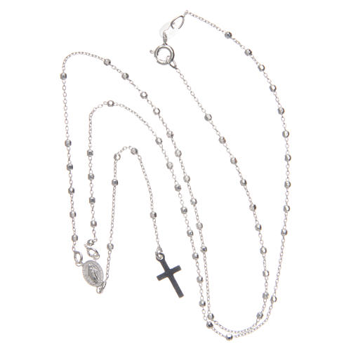 Rosary in 925 silver with faceted 2mm beads 4
