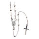 Rosary in 925 silver with faceted 2mm beads s1