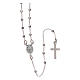 Rosary in 925 silver with faceted 2mm beads s2