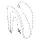 Rosary in 925 silver with faceted 2mm beads s4