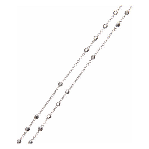 Rosary with round faceted beads 2 mm 925 silver 3