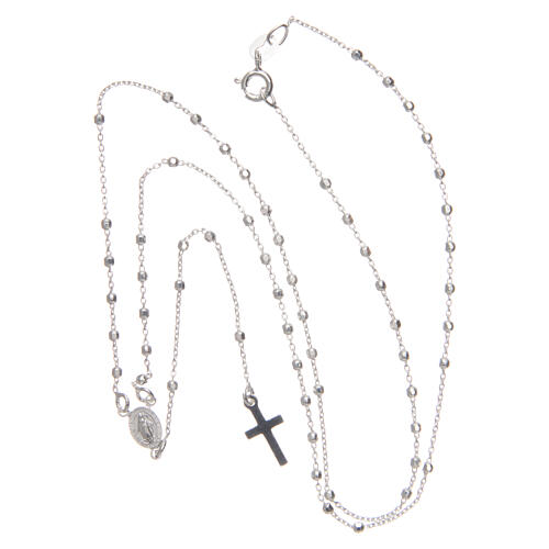Rosary with round faceted beads 2 mm 925 silver 4