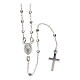 Rosary with round faceted beads 2 mm 925 silver s1