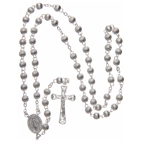 Rosary in lined 925 silver diameter 5 mm 4