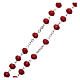 Rosary in opaque red crystal with thread in 925 silver diameter 6 mm s3