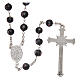 Glass rosary roses 6 mm 925 silver chain s2