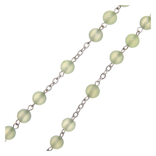 Rosary in genuine jade and 925 silver, 6 mm beads 3