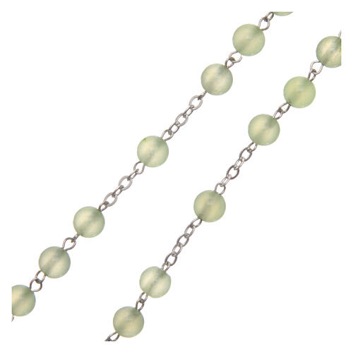 Rosary true jade beads 6 mm 925 silver chain 3