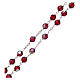 Rosary in garnet-coloured glass with thread in 925 silver diameter 6 mm s3