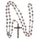 Rosary in decorated glass with thread in 925 silver diameter 6 mm s4